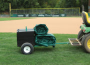 Tarp Cart with Field Weights shown with tow bar
