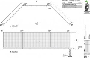 Detailed drawings ensure your backstop is engineered exactly to your specifications.