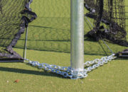 Pre-assembled ground cable kit anchors the net to reduce wind interference