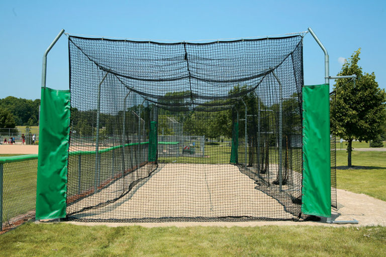 Complete Package with Frame and Netting ANYTHING SPORTS 40 Foot Collapsable Batting Cage Perfect Baseball Batting Cage Softball Batting Cage Freestanding Portable Batting Cage for Backyard 