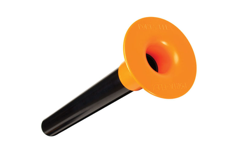 Tough ABS tube with polyethylene flange for 1-1/4 poles