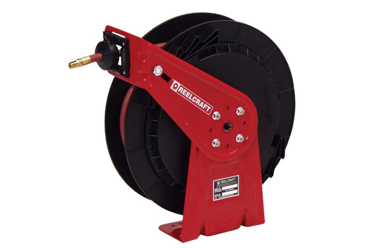 Spring-driven hose reel for applications that are less demanding