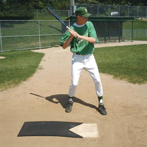 Molded rubber mat makes the strike zone visible