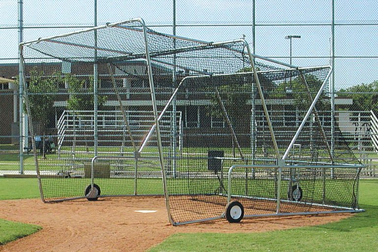 Folding Portable Backstop with the cage up