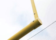 Detail of the adjustable elbow on the Gooseneck goalposts