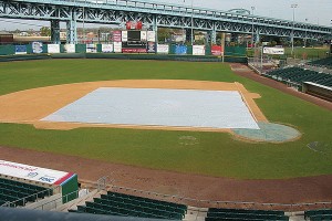 Growth covers are great for spring green-up of infield grass