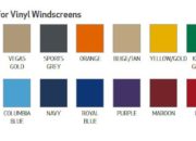 Vinyl Windscreen colors