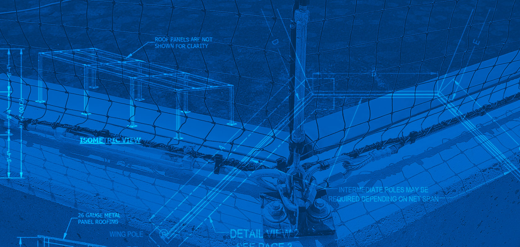 Blue overlay of homeplate from behind the net