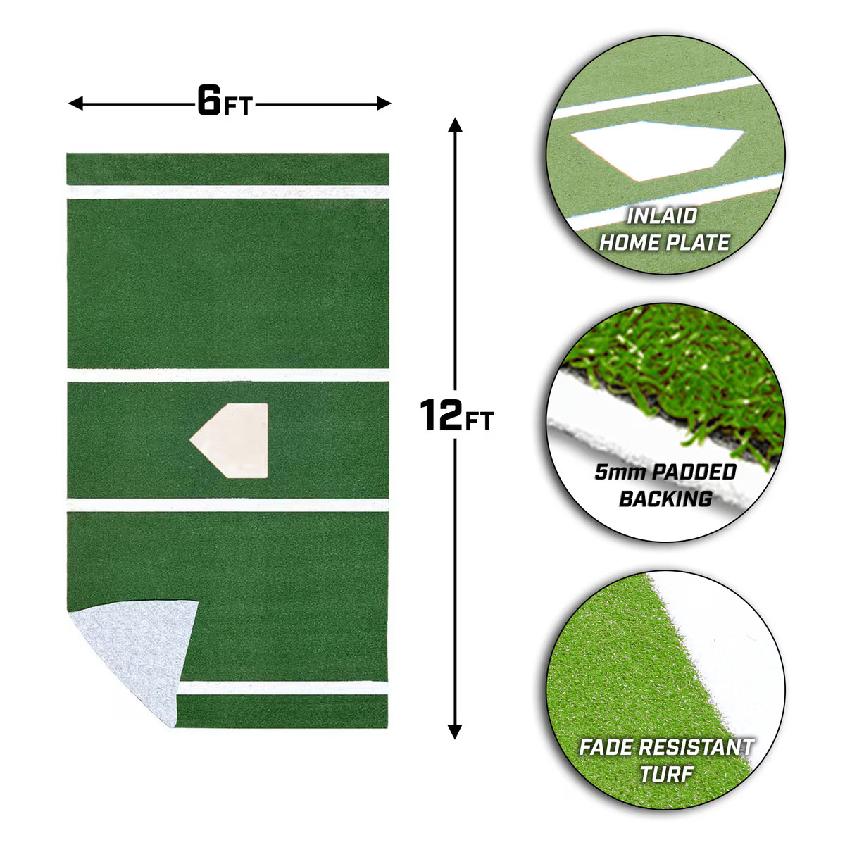 Green batting mat