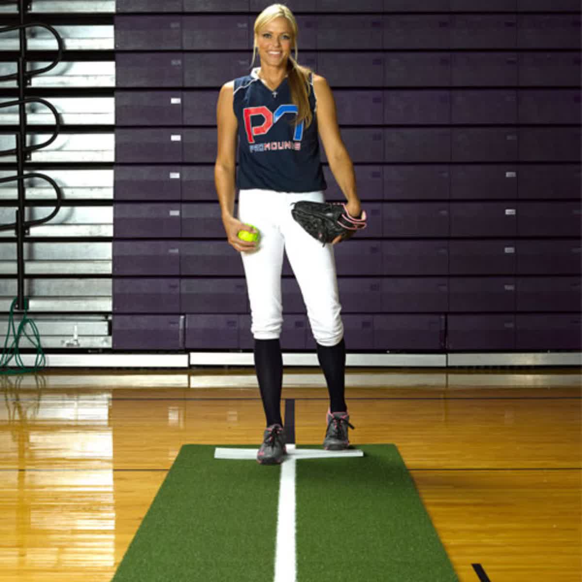 Softball pitching mat