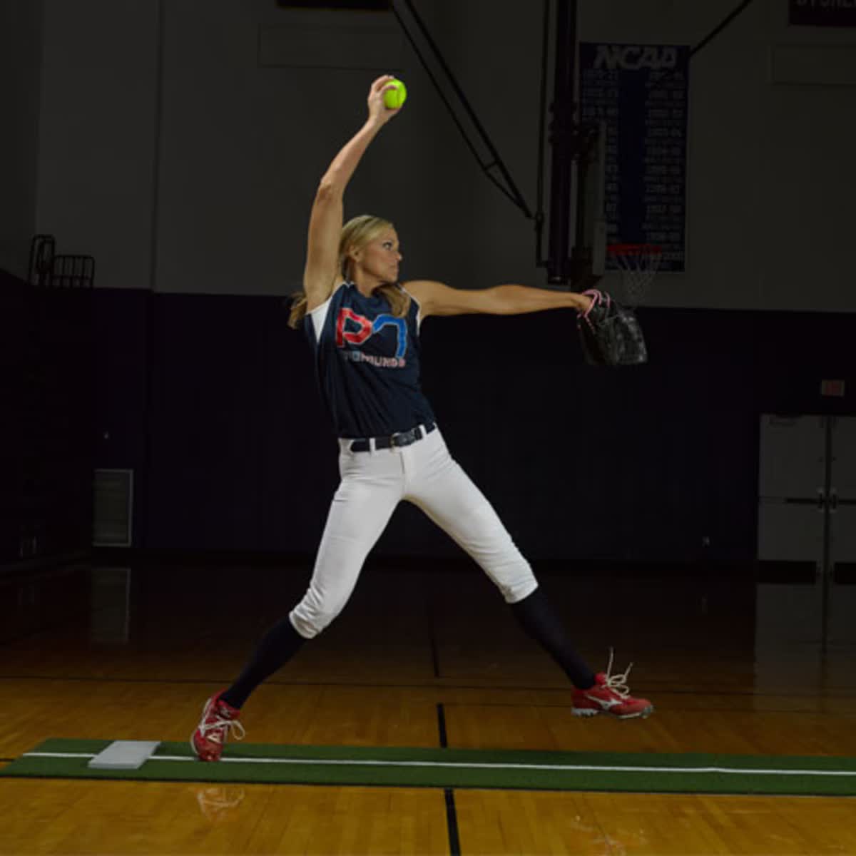 Softball pitching mat