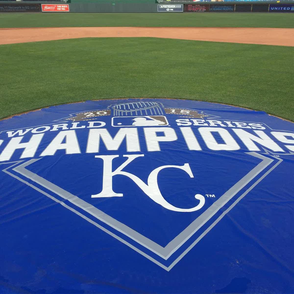 Kansas City World Series Champions ballfield cover